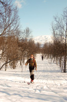 Rémy avec ses nouveaux skis - Lyngseidet - Norway