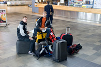 Attente des voitures à l'aéroport - Tromsoe - Norway